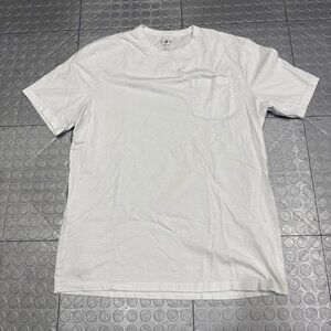 J Crew Broken-In Crewneck Short Sleeve Cotton T-Shirt White Large Tall LT